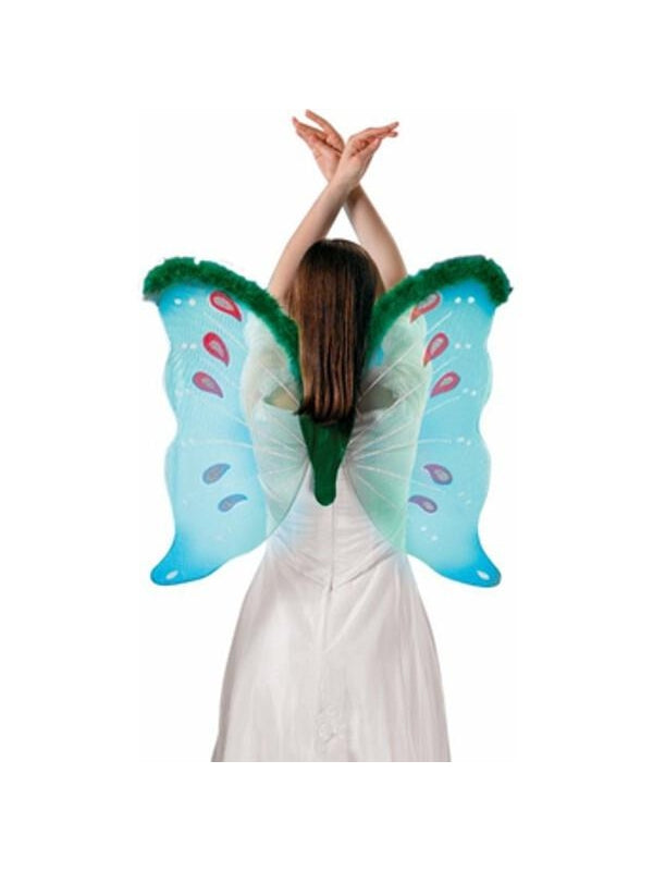 Adult Green Marabou Costume Wings