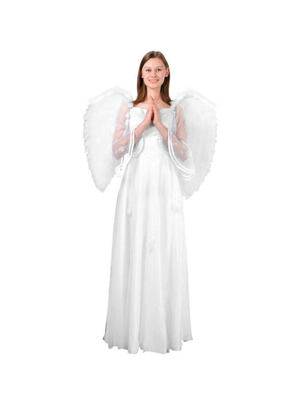 Adult Large White Feather Angel Wings