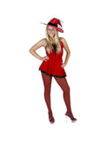 Women's Sexy Red Witch Halloween Costume (Junior Sizes)
