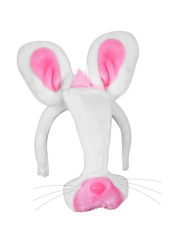 Adult Rabbit Headband with Ears and Nose