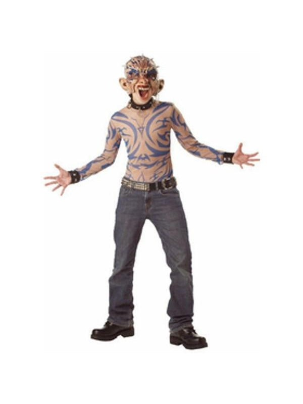 Kid's Tribal Tattoo Monster Halloween Costume