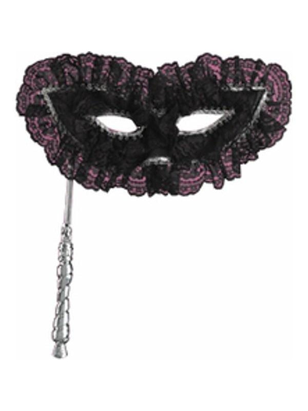 Lace Black Harlequin Eye Mask