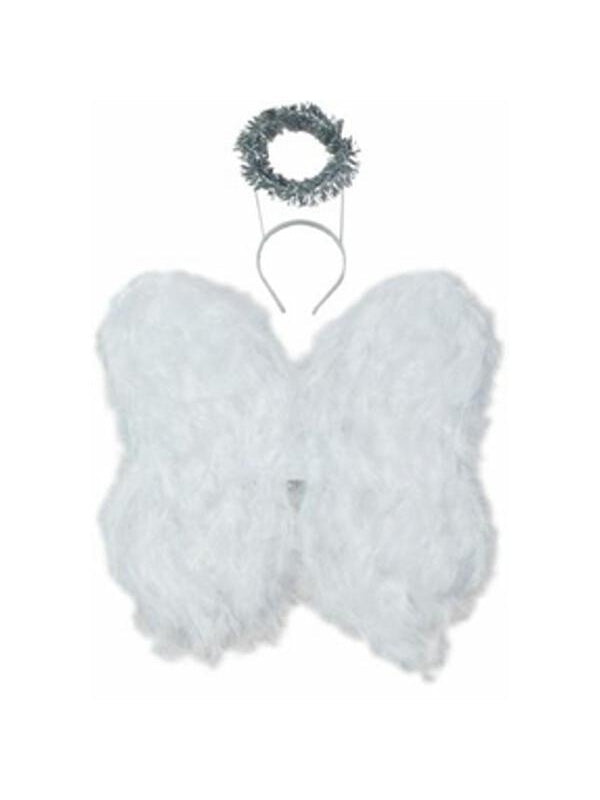 Feather Angel Wings with Halo