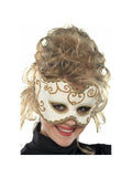 White Baroque Venetian Eyemask