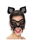 Black Cat Venetian Mask & Ears