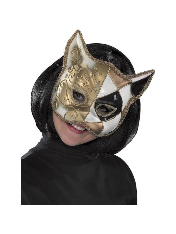Domino Cat Venetian Mask