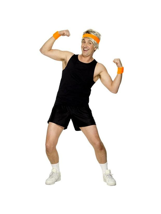 Orange Sweatbands Costume Accessory