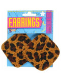 Adult 80's Style Leopard Print Earrings