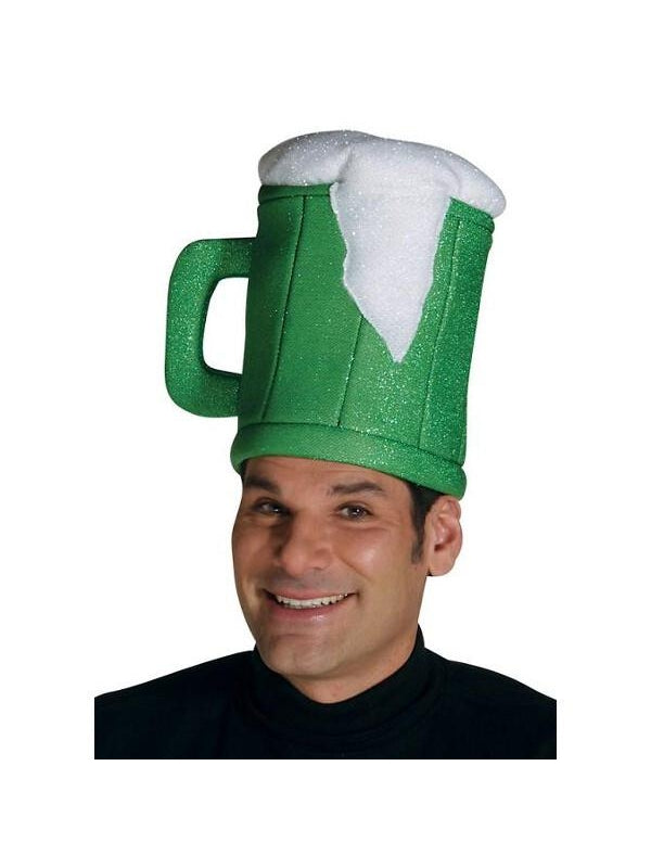 Adult Green Beer Mug Costume Hat