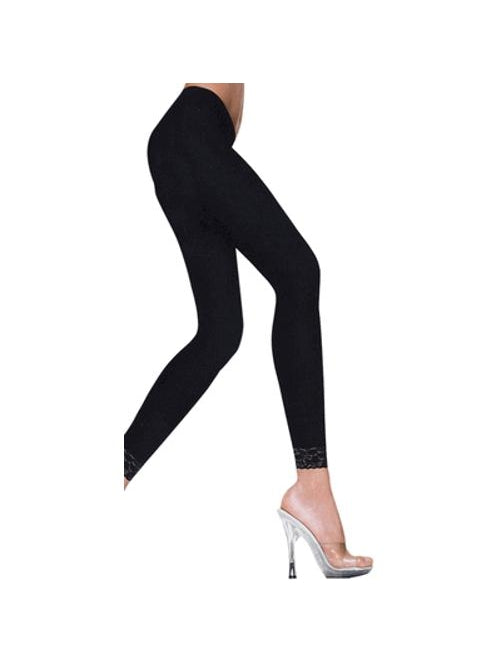 Opaque Black Leggings