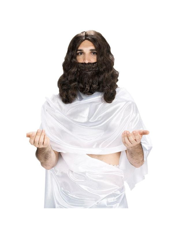 Jesus Christ Wig And Beard Set