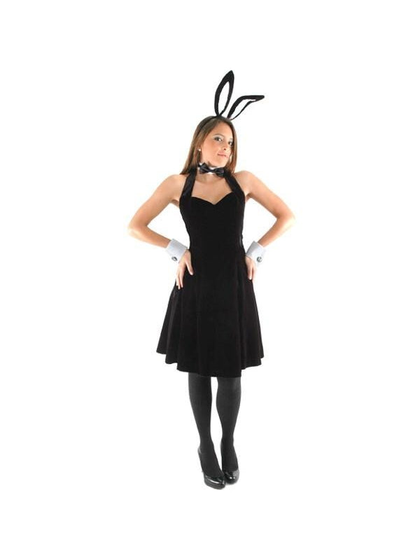 Women's Sexy Black Bunny Halloween Costume Kit