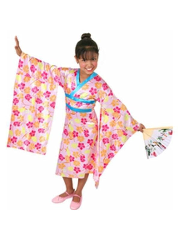 Girls Floral Kimono Cherry Blossom Halloween Costume