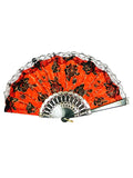 Day of the Dead Fan With Lace Trim