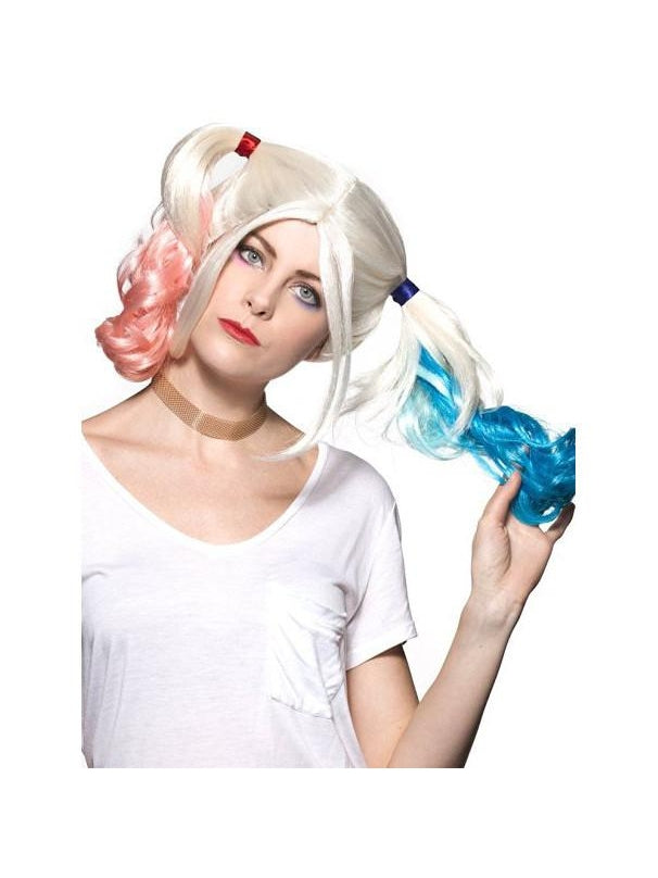 Women's Long Blond Harlequin Joker Wig