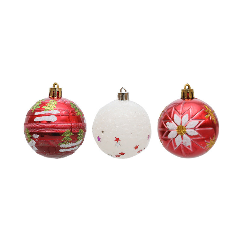 Christmas hanging ball Christmas tree decoration snowflakes five-star Christmas ball accessories combination