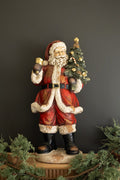 Traditional Santa with Bell Statue