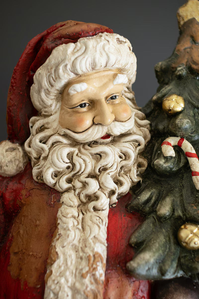 Traditional Santa with Bell Statue