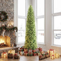 7.5 FT Artificial Pencil Christmas Tree with Metal Stand