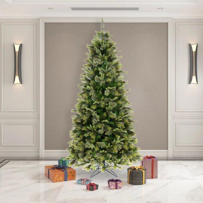 8.5 ft Cashmere Slim Artificial Christmas Tree, Unlit or Warm White LED