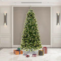 8.5 ft Cashmere Slim Artificial Christmas Tree, Unlit or Warm White LED