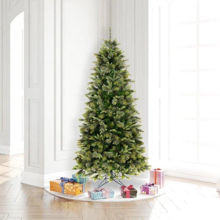 8.5 ft Cashmere Slim Artificial Christmas Tree, Unlit or Warm White LED