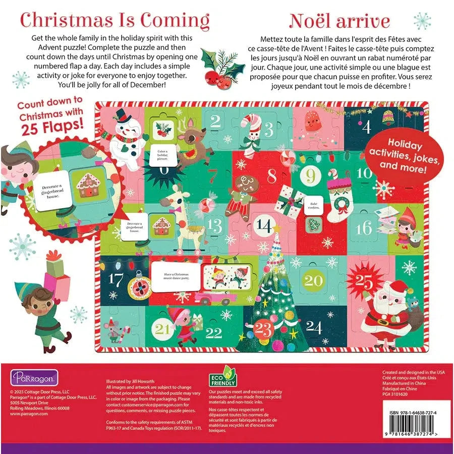 Christmas is Coming Advent Calendar 31 Piece Jigsaw Puzzle Parragon