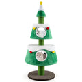 Christmas Cat Tree for Indoor Cats Cute Holiday Cat Tower with 2 Condos-Green