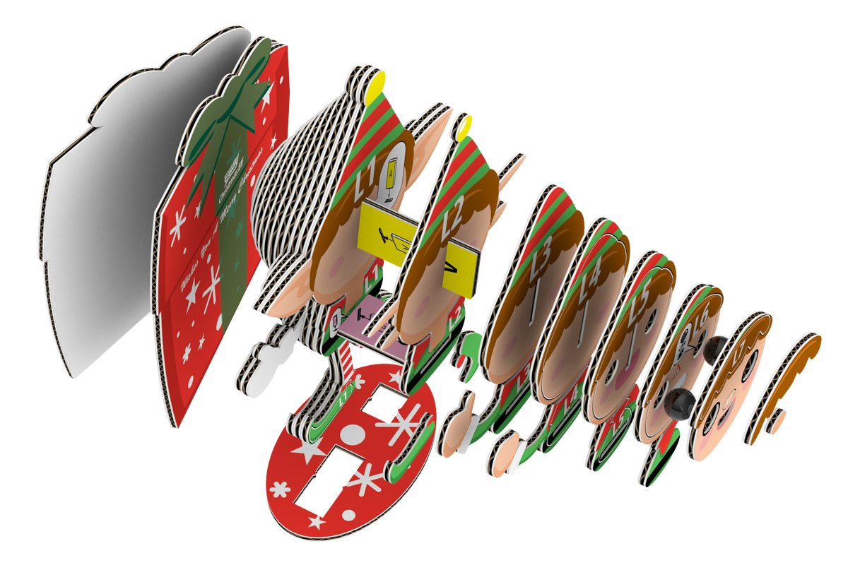 Christmas Elf 3D Puzzle for Kids | Holiday STEM Craft Activity