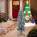 Snowy Christmas Tree With Stand