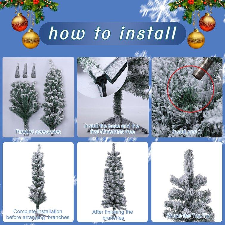 Snowy Christmas Tree With Stand