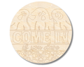 Unfinished Wood Etched Come In If You Dare Door Sign | Paint By Line Crafts | up to 30" DIY