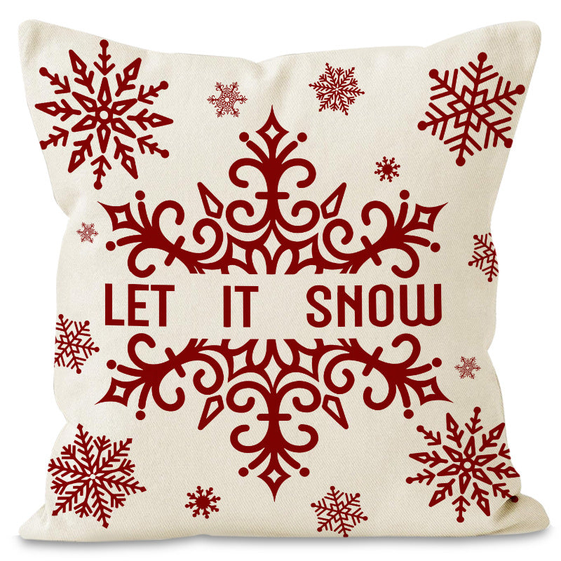 Christmas red ball pillow cover Christmas holiday themed home decoration pillowcase linen waist pillow