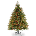 4.5 ft Downswept Douglas Fir Pre-Lit Christmas Tree, Multicolor Lights
