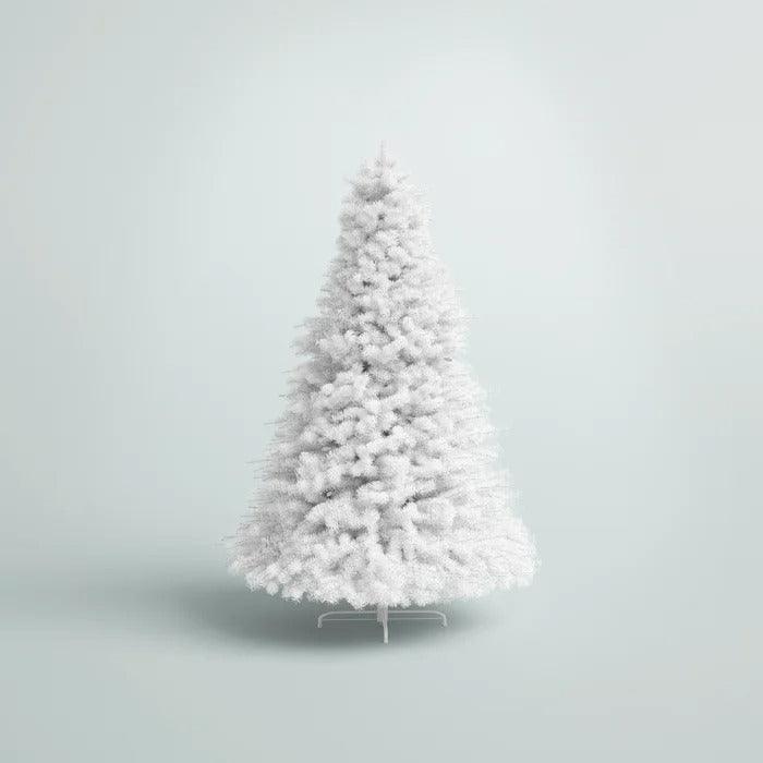 7.5 ft White Dunhill Fir Pre-Lit Artificial Christmas Tree