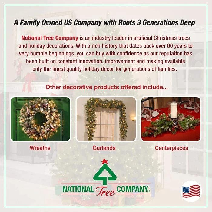 7.5 ft White Dunhill Fir Pre-Lit Artificial Christmas Tree