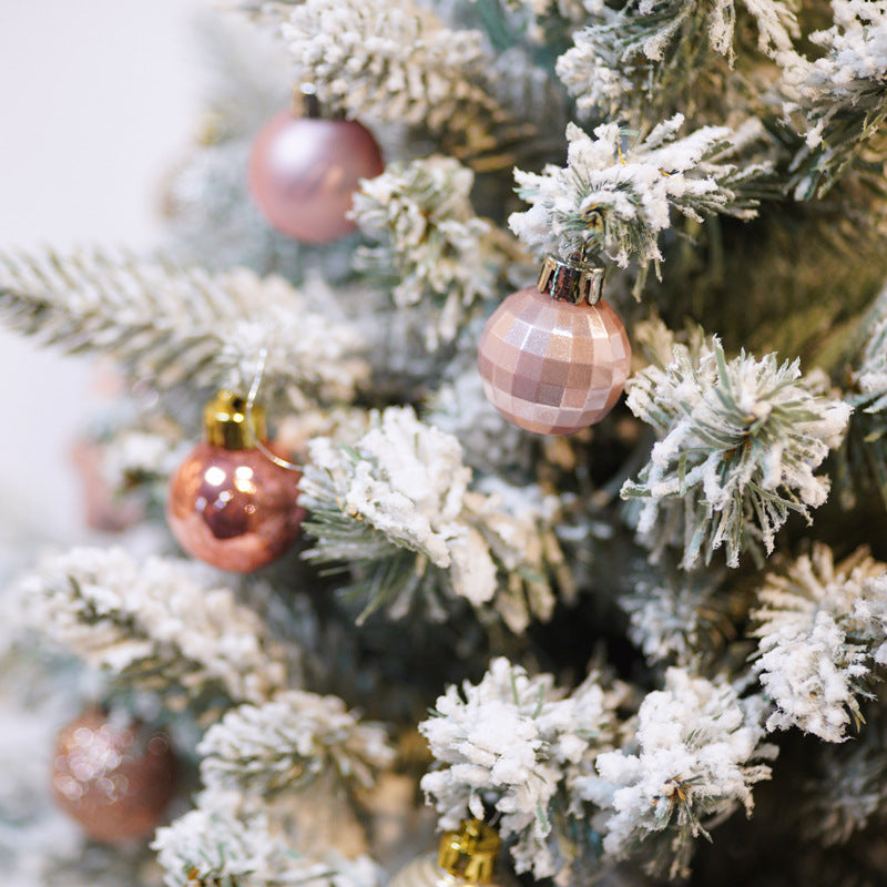 Christmas tree decoration 3cm light gold Christmas ball hanging pendant Christmas combination ball