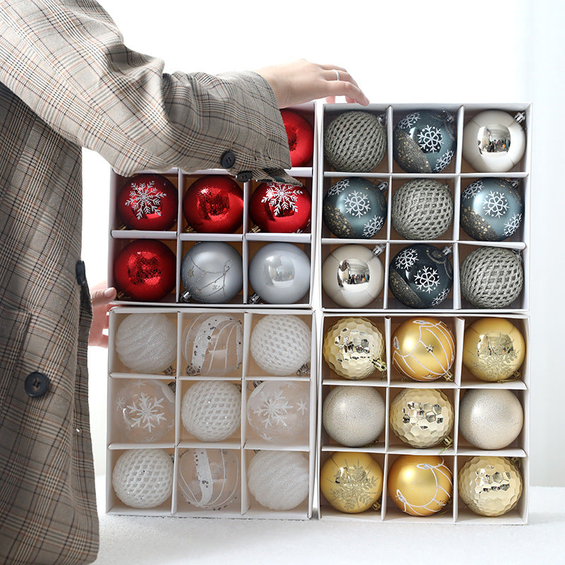Christmas Ball Set Gift Box Christmas Painting Gift Pack Ball Christmas Tree Decoration Pendant