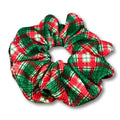 Red and Green Plaid Christmas Bullet Scrunchie