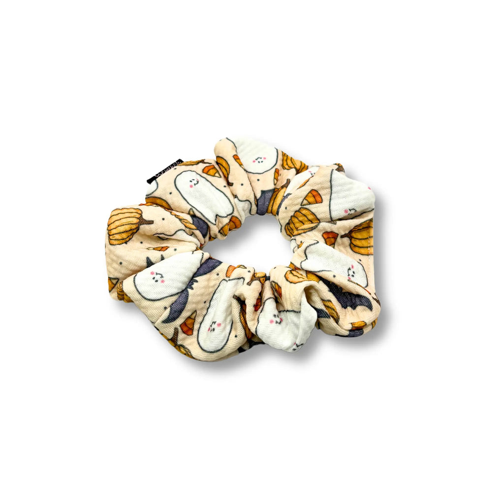 Mini Ghost and Bat Bullet Halloween Scrunchie