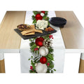Christmas Garland Table Runner - Elegant & Stain-Resistant Holiday Decor