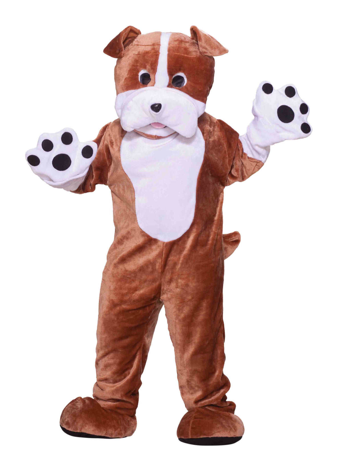 Deluxe Plush Bulldog Mascot Costume - Adult