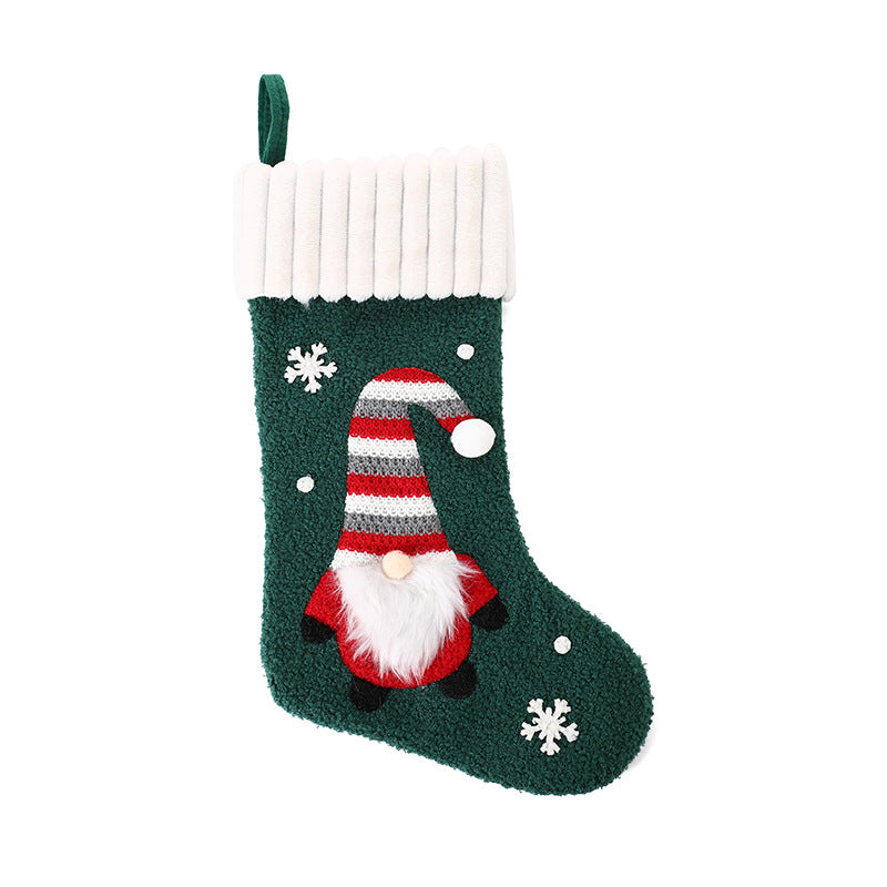 Christmas decorations, candy socks, embroidered Santa Claus socks, Christmas children's gifts, socks, gift bags, pendants