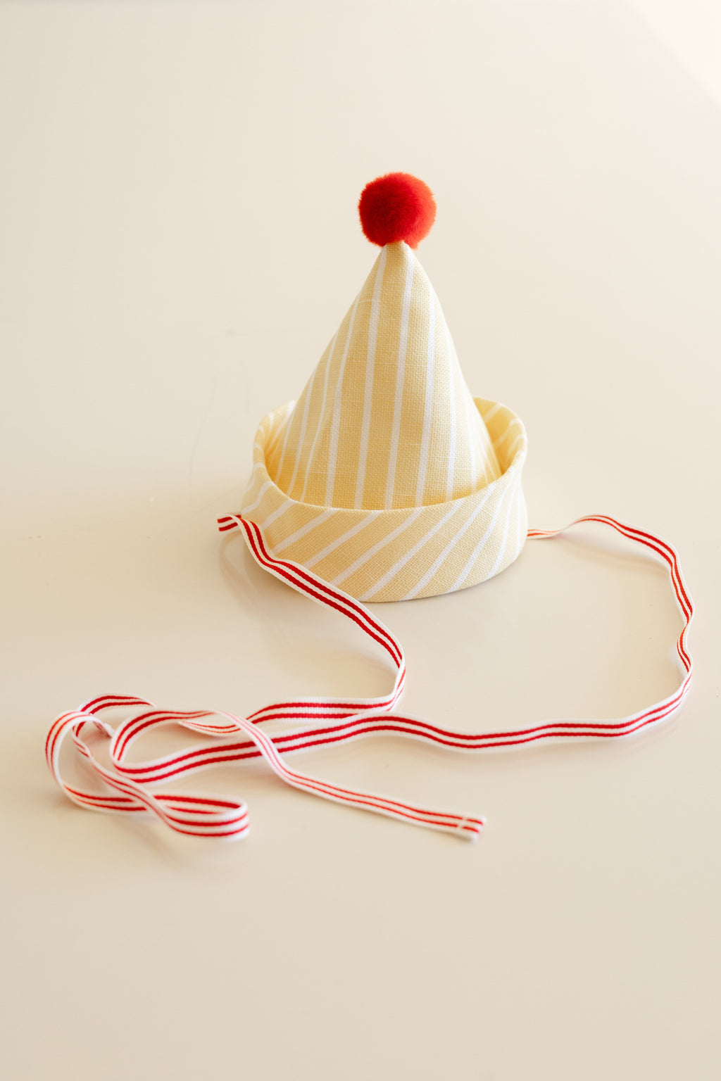 Yellow Linen Party Hat
