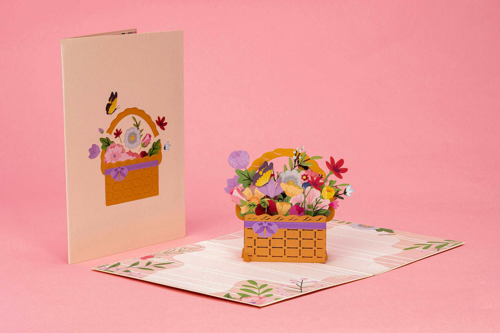 Flower Basket Pop Up Card