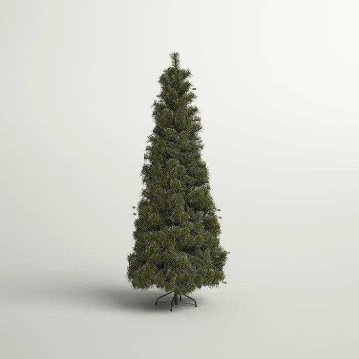 Glittery Bristle 90'' Lighted Artificial Pine Christmas Tree