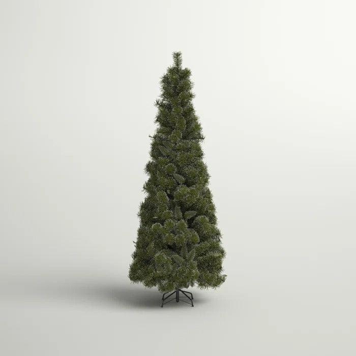 Glittery Bristle 90'' Lighted Artificial Pine Christmas Tree
