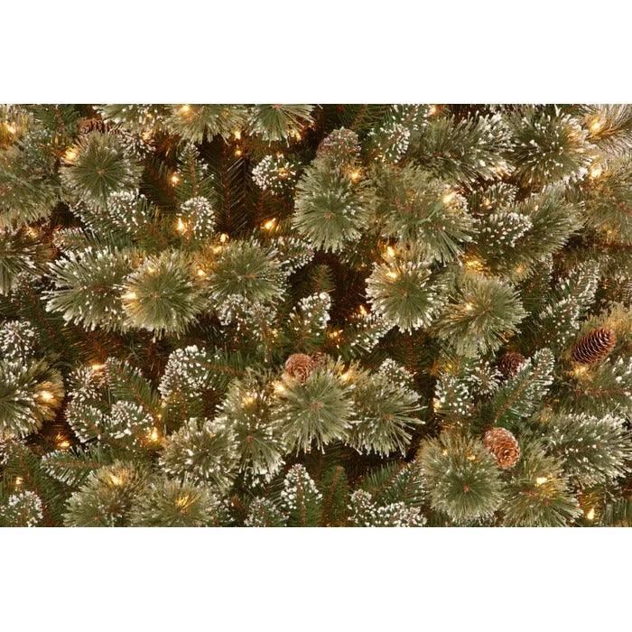 Glittery Bristle 90'' Lighted Artificial Pine Christmas Tree