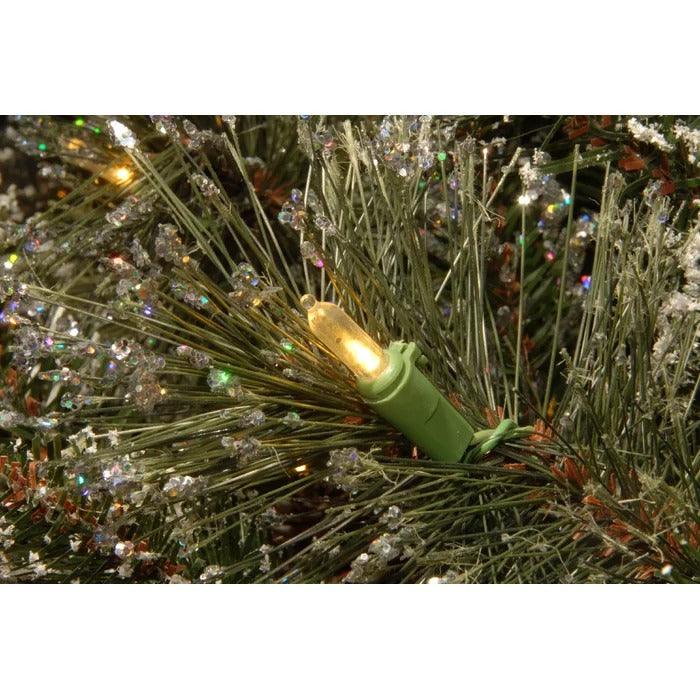 Glittery Bristle 90'' Lighted Artificial Pine Christmas Tree