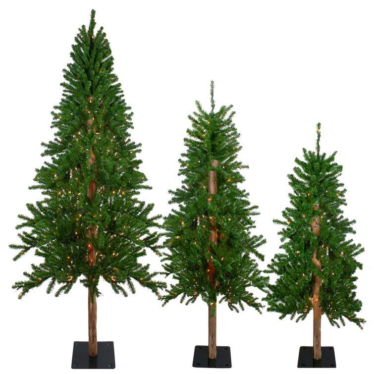 Green Pine Artificial Christmas Tree with 150 White Lights Set